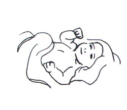 Séchage de la peau d'un bébé