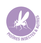 Soulager les piqûres d’insectes et d’animaux avec l’aromathérapie
Pourquoi les insectes nous piquent-ils ?
Les animaux peuvent nous piquer pour différentes raisons :
 - parce qu'ils ont peur (guêpes, abeilles, araignées, scorpions)
 - parce que ce sont des parasites qui se nourrissent de notre sang (moustiques, tiques, puces) ou de liquides tissulaires et de cellules (aoûtats)
 - par contact involontaire avec des animaux passifs (méduses, oursins)
 
Quels sont les symptômes ? Existe-il des complications ?
Les piqûres d'animaux peuvent occasionner des rougeurs, des démangeaisons désagréables, des douleurs plus ou moins intenses et dans certains cas des brûlures (méduses).
La majorité des piqûres sont bénignes. Cependant, il peut y avoir certaines complications :
les piqûres d’abeilles, de guêpes et de frelons peuvent entraîner une réaction allergique en cas de prédisposition. Dans certains cas exceptionnels survient un œdème de Quincke ou un choc anaphylactique, la manifestation la plus grave d’une allergie. Il se caractérise par une sensation de malaise, des démangeaisons, des frissons, des sueurs, une pâleur puis une rougeur du visage, une chute de la pression artérielle, parfois des vomissements ou une crise d’asthme.
la principale complication des piqûres de tiques est la maladie de Lyme qu’il faut suspecter si une rougeur étendue suit la piqûre.
une piqûre peut également avoir des conséquences graves si elle atteint un endroit dangereux, par exemple la gorge ou la langue où elle peut gêner la respiration.
Si les piqûres provoquent des démangeaisons, il y a également un risque d’infection.
Soulager les piqûres d’insectes avec les huiles essentielles
Tout d’abord, pour se prévenir des piqûres de certains insectes (comme les moustiques), les huiles essentielles de Citronnelle et de Géranium rosat ont d’intéressantes propriétés répulsives.
L’huile essentielle de Lavande aspic est une indispensable de la trousse de secours en cas de piqûre d’insecte ou de méduse. On en appliquera  2 gouttes directement sur les régions concernées, au plus vite après la piqûre, en répétant l’application toutes les 5 minutes pendant ½ heure.
- En cas de piqûre de tique, il ne faut surtout pas appliquer d’huile essentielle ni d’éther sur la tique qui par réflexe inocule sa salive. Par contre, la retirer le plus vite possible à l’aide d’un tire-tique. Et ensuite appliquer une goutte d’une synergie d’huiles essentielles adaptée.
 
 Voici quelques recettes d’aromathérapie reconnues tirées d’ouvrages de référence de synergies d’huiles essentielles pour vous aider à soulager les piqûres avec l’aromathérapie..
Piqûre d’insectes et d’autres animaux